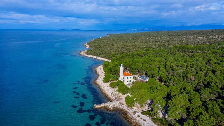 Horvátország Vir sziget Lanterna világítótorony